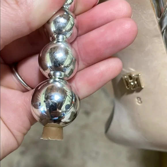 Badgley Mischka Silver Sculptural Heels - Picture 11 of 11